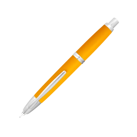 Stylo-plume F Pilot Capless jaune attributs rhodiés