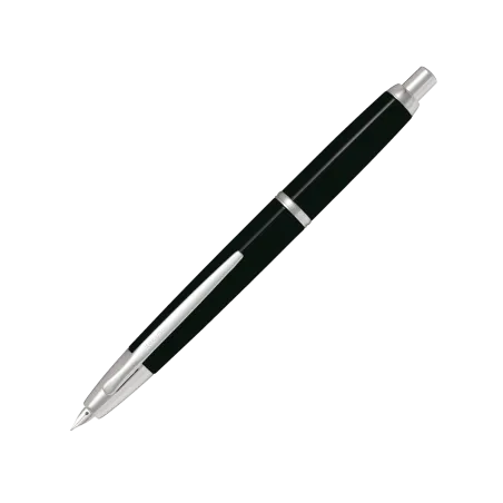 Stylo-plume M Pilot Capless Decimo Noir attributs rhodiés