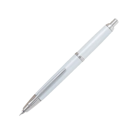 Stylo-plume M Pilot Decimo Blanc attributs rhodiés