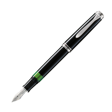 Stylo-plume à piston SOUVERÄN 805 en résine haute qualité, plume EF - Noir