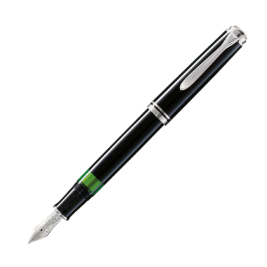 Stylo-plume à piston SOUVERÄN 805 en résine haute qualité, plume F - Noir