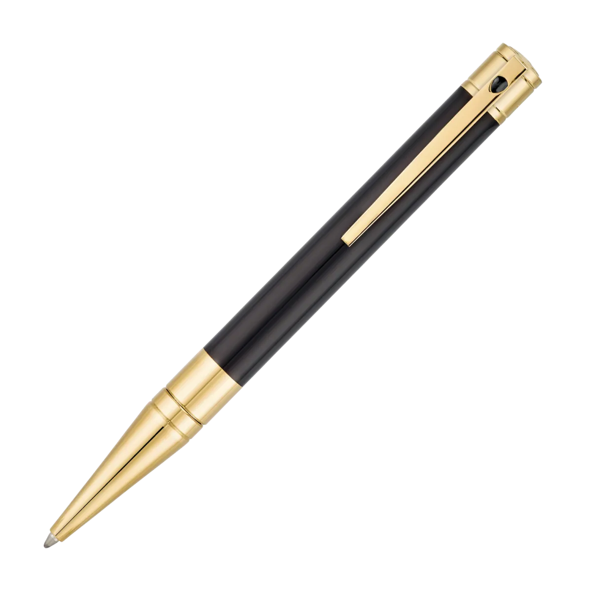 Stylo Bille S.T. Dupont - D-Initial - Noir/Doré - Détails