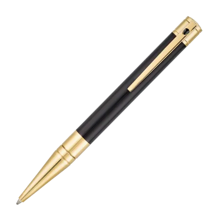 Stylo Bille S.T. Dupont - D-Initial - Noir/Doré - Détails