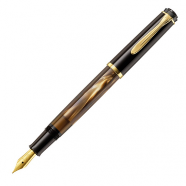 M200 Stylo-plume brun marbré F