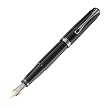 Stylo-plume Excellence A2 laqué noir 14 carats - M