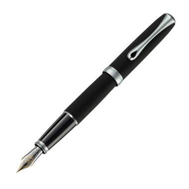 Stylo-plume Excellence A2 lapis noir mat chrome 14 carats - M