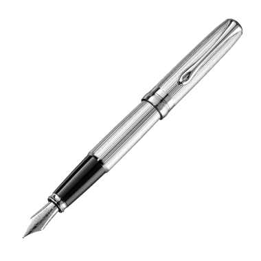 Stylo-plume Excellence A2 Guilloché chrome - M