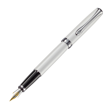 Stylo-plume Excellence A2 Blanc perle 14 carats - M