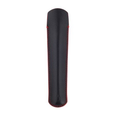 LADON - Senso - Etui 1 place grand modèle - noir surpiqûre rouge