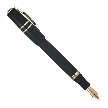 Stylo-plume Homo Sapiens Bronze en lave  - BLACK LAVA F