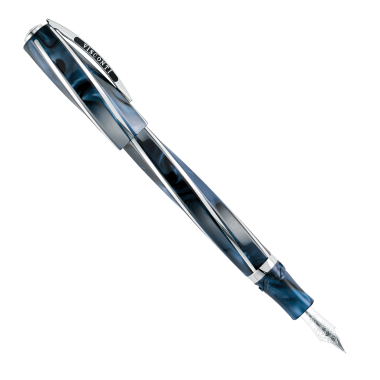 Stylo-plume Divina Elegance en résine avec inserts en argent 925‰ - IMPERIAL BLU EF