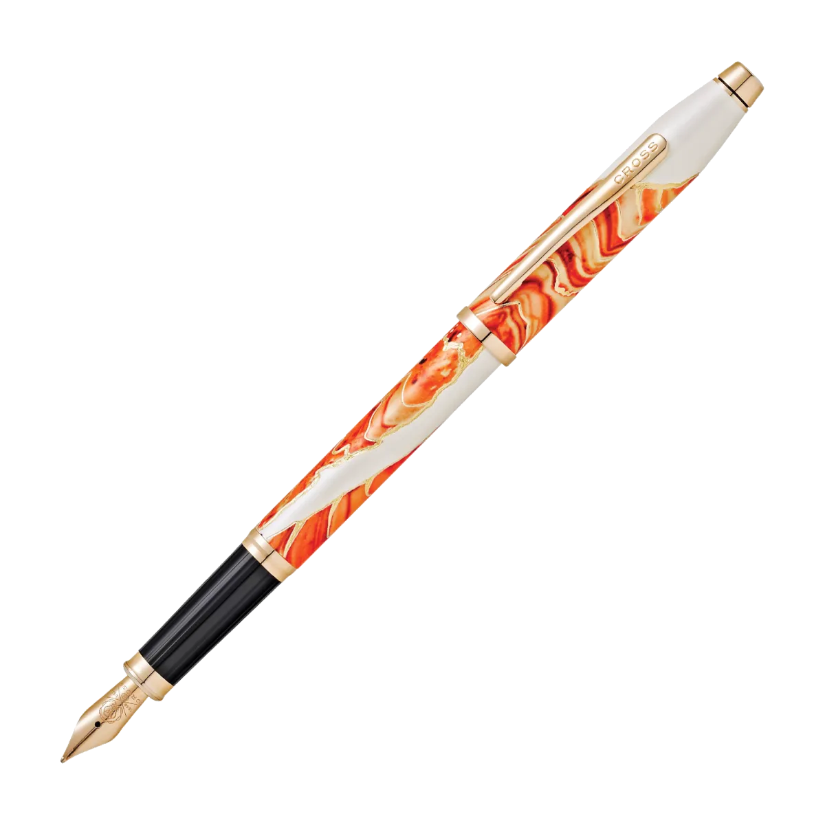 Stylo-plume Cross Wanderlust Orange Canyon – Raffinement minéral nacré
