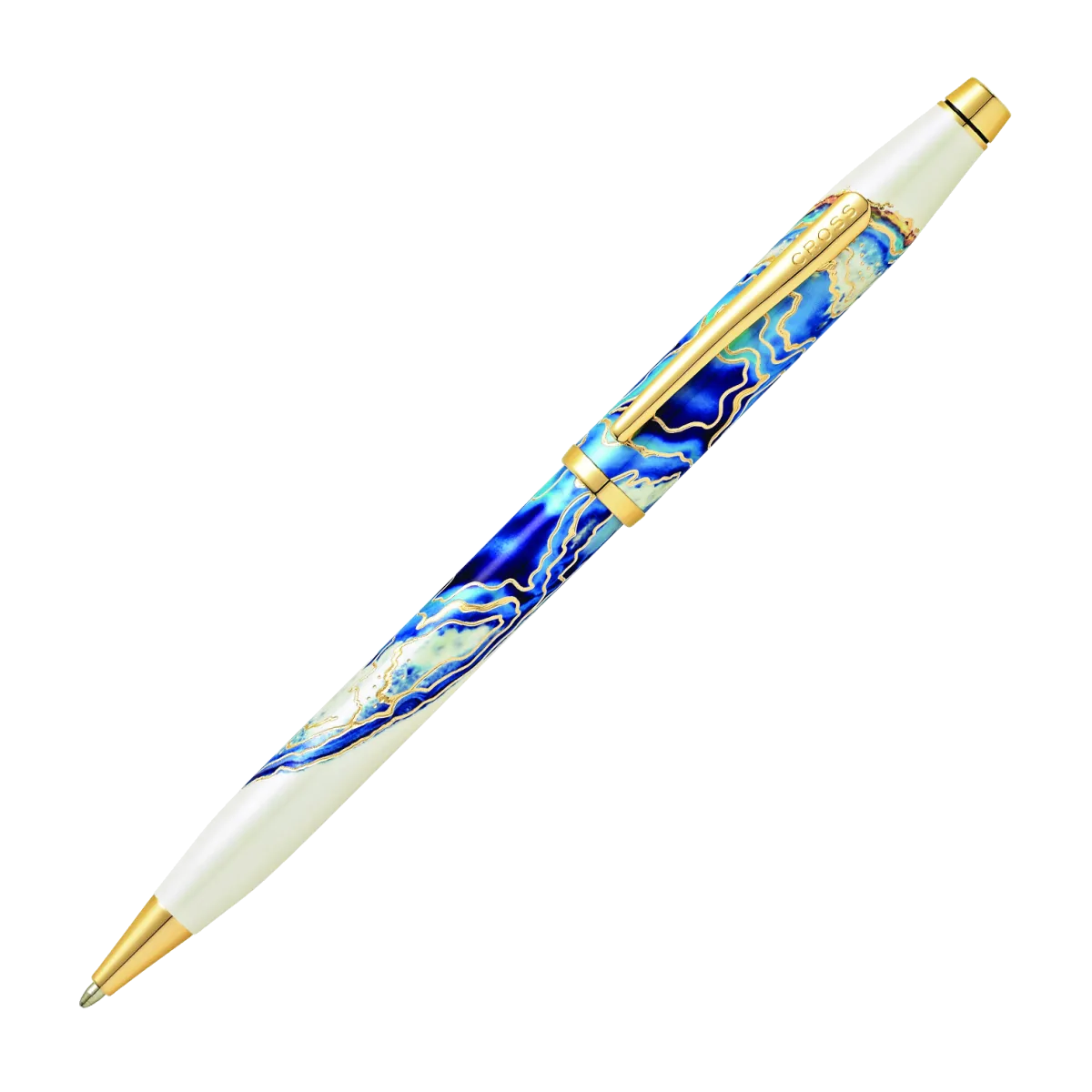 Stylo Bille Cross Wanderlust Bleu Malte - Élégance azurée nacrée