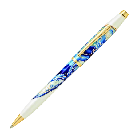 Stylo Bille Cross Wanderlust Bleu Malte - Élégance azurée nacrée