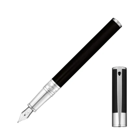 Stylo plume S.T. Dupont - D-Initial - Noir/Chrome