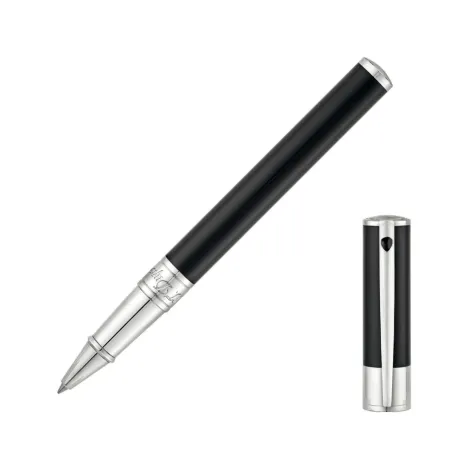 Stylo Roller S.T Dupont - D-Initial - Noir/Chrome