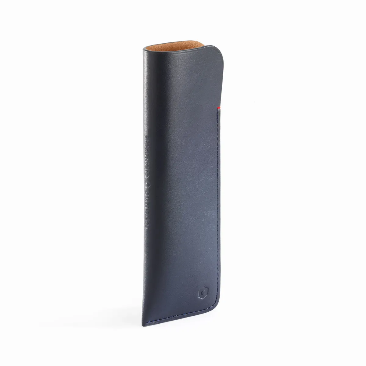 ETUI POUR 2 STYLOS CUIR BLEU NUIT