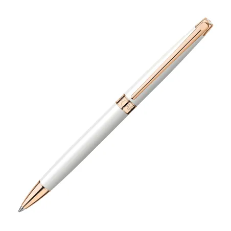 Stylo bille LEMAN SLIM BLANC OR ROSE