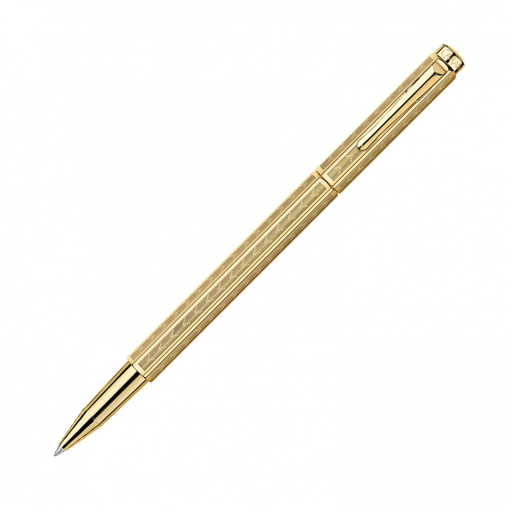 Stylo bille CARAN D'ACHE Ecridor Chevrons Doré