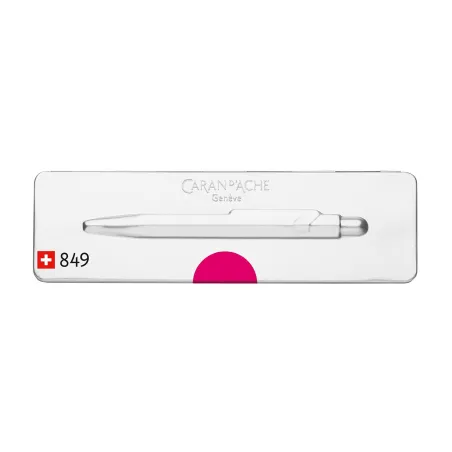 Stylo Bille 849 Caran d'Ache POPLINE Pourpre Fluo - avec Étui Slimpack