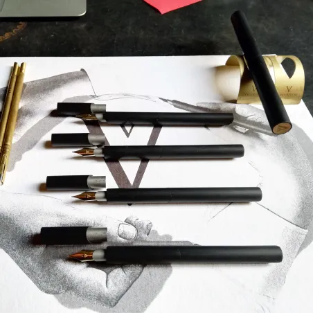 Stylo-plume à piston Venvstas Magna - Plume or 14 carats - Plume Fine