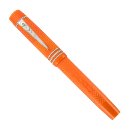 Stylo-Plume Magna Classic Tangerine & Silver Chased