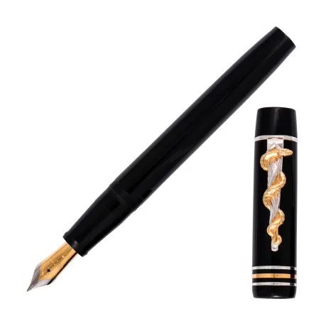 Stylo-Plume The Doctor's Pen Black with Rod of Ascelepius