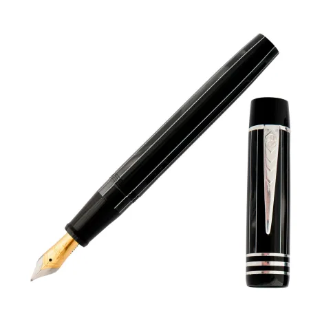 Stylo-Plume Charles Dickens Pickwick - dark grey pinstripe & Silver