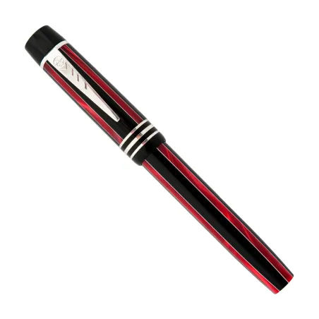 Stylo-Plume Charles Dickens Nickleby - red pinstripe & Silver