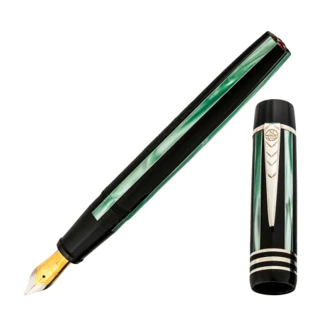 Stylo-Plume University of Cambridge Collection Black and Cambridge Blue Pinstripe & Silver