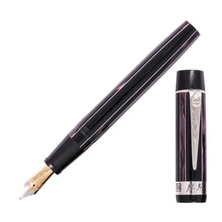 Stylo-Plume Kings College Collection Xu Zhimo Black & Purple Pinstripe