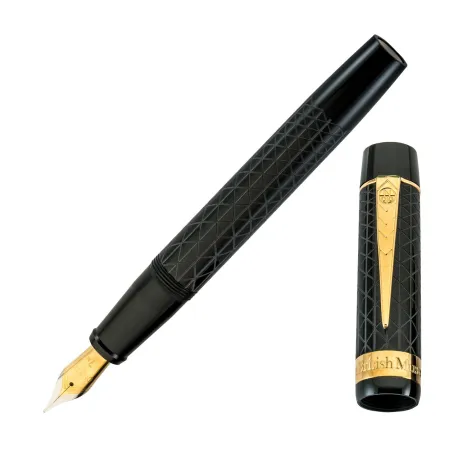 Stylo-Plume The British Musuem Collection Black & Gold with Roof Pattern