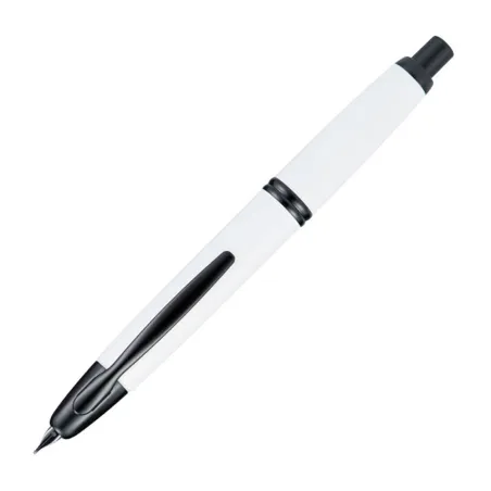 Stylo-plume M Pilot Capless Blanc - Finitions Noires Satinées