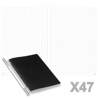 X47 Recharge Carnet de notes pages quadrillées 5 mm
