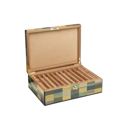 Coffrets Stylos  MORICI - VENEZIA // MESTRE. Capacité 20 stylos. Finition vernis brillant.