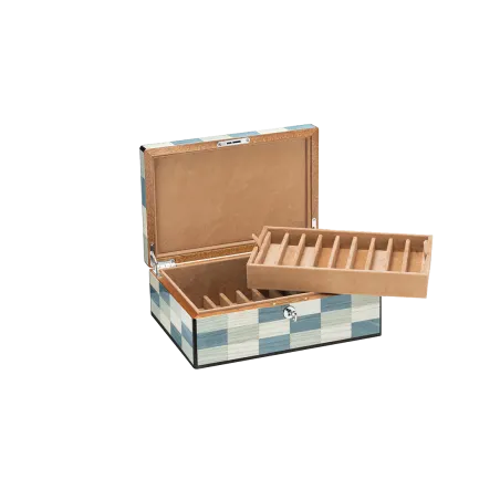 Coffrets Stylos MORICI - VENEZIA // LAGUNA. Capacité 18 stylos. Finition vernis brillant.