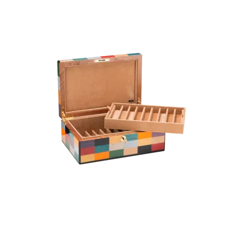 Coffrets Stylos MORICI - VENEZIA // RIALTO. Capacité 18 stylos. Finition vernis brillant.