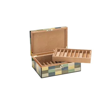 Coffrets Stylos  MORICI - VENEZIA // MESTRE. Capacité 18 stylos. Finition vernis brillant.