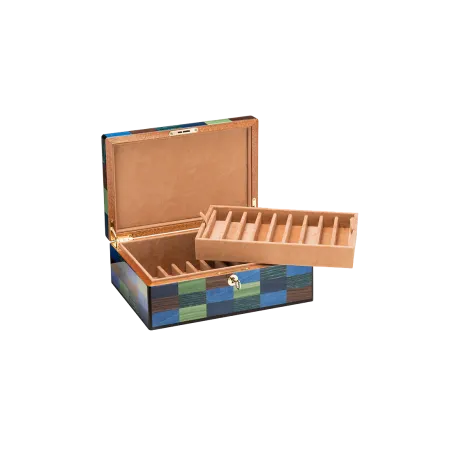 Coffrets Montres MORICI - VENEZIA // CANNAREGIO. Capacité 18 stylos. Finition vernis brillant.