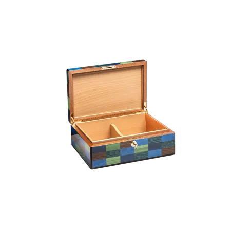 Cave à Cigares MORICI - VENEZIA // CANNAREGIO. Capacité : 30/40 cigares. Finition vernis brillant.