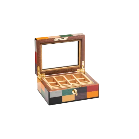 Coffrets Bijouterie MORICI - VENEZIA // RIALTO. Couvercle Vitré. Finition vernis brillant.