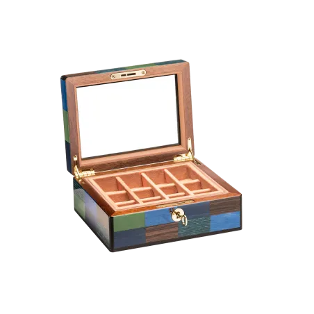 Coffrets  Bijouterie MORICI - VENEZIA // CANNAREGIO. Couvercle Vitré. Finition vernis brillant.