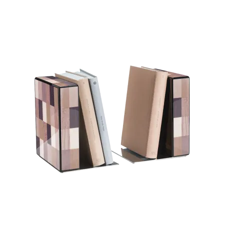 Serre-Livres MORICI - VENEZIA // SESTRIERE. Finition vernis brillant.