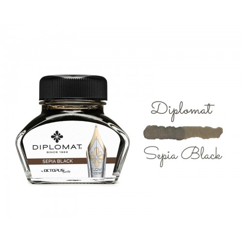 Stylo Diplomat bille encre noire de qualité avec gravure