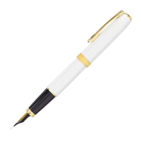 Stylo-plume Diplomat Excellence A2 Blanc perle doré