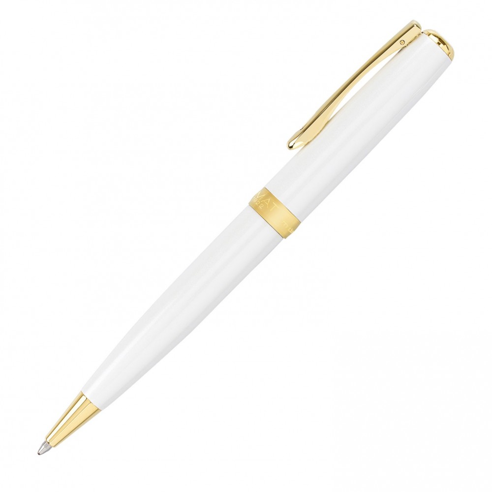 Stylo Bille Diplomat Excellence A2 Blanc perle doré