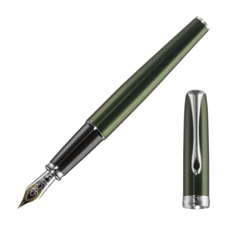 Stylo-Plume Diplomat Excellence A2  Evergreen chrome 14CT