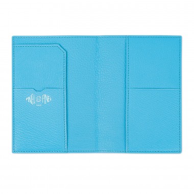 Porte-passeport PINEL & PINEL brooklyn en toile enduite azur