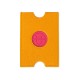 Porte-cartes PINEL & PINEL hublot en toile enduite mocaccino - chevre fuschia