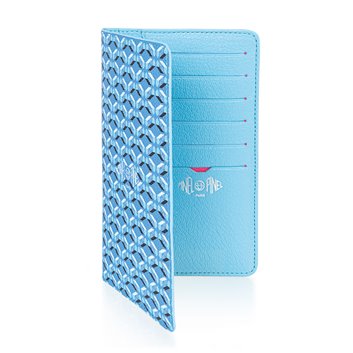 portefeuille PINEL & PINEL london toile enduite azur